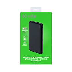 Celly PBE10000 banque d'alimentation électrique Lithium-Ion (Li-Ion) 10000 mAh Noir