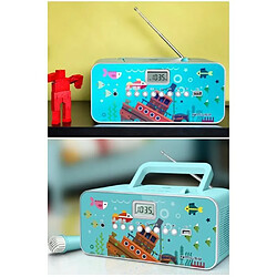 Muse RADIO PORTABLE LECTEUR CD MP3 USB Portable, Analogique, FM,MW,PLL, LCD BLEU pour les enfants