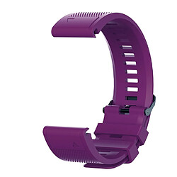 Bracelet en silicone souple violet pour votre Garmin Fenix 6X/6X Pro/Fenix 5X/Fenix 5X Plus 26mm