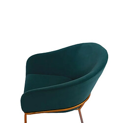 Acheter Meubler Design Chaise Avec Accoudoirs Velours Pied Or Muleur - Velours Vert