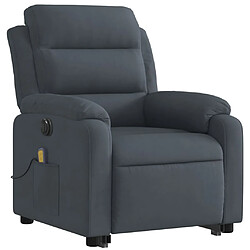 Avis vidaXL Fauteuil inclinable de massage électrique gris foncé velours