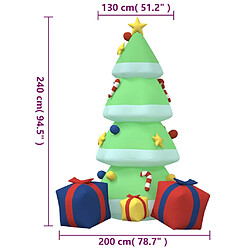 vidaXL Arbre de Noël gonflable avec LED 240 cm pas cher