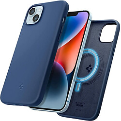 Spigen Sgp Spigen Silicone Fit MagFit Coque Compatible avec iPhone 14 Plus - Bleu Marin