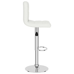 Avis vidaXL Tabouret de bar Blanc Similicuir