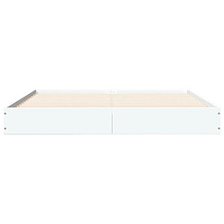 Acheter Vidaxl Cadre de lit Blanc 120x190 cm bois d'ingénierie