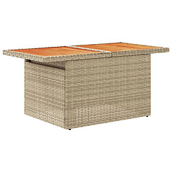 Avis vidaXL Salon de jardin avec coussins 5 pcs beige résine tressée