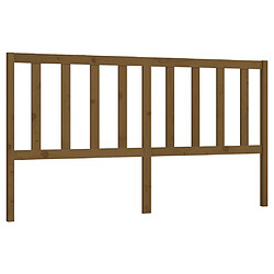 vidaXL Tête de lit Marron miel 186x4x100 cm Bois massif de pin