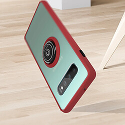 Acheter Avizar Coque pour Samsung Galaxy S10 Bi-matière Bague Métallique Support Vidéo rouge