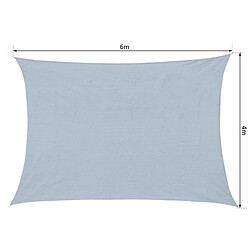 Avis Outsunny Voile d'ombrage rectangulaire 6L x 4l m HDPE gris