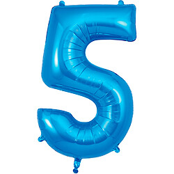 Ballon numéro 5 bleu 86 cm