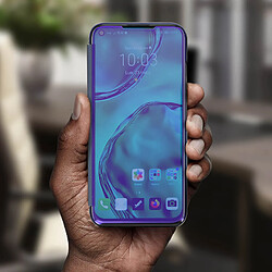 Acheter Avizar Étui Huawei P40 Lite Clapet translucide Design Miroir Support Vidéo Bleu nuit