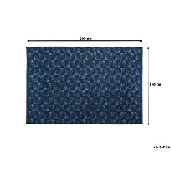 Beliani Tapis 140 x 200 cm bleu marine SAVRAN