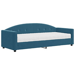 Maison Chic Lit de jour avec matelas, Lit de repos Lit d'invité pour Salon Chambre,Canapé-lit bleu 80x200 cm velours -MN28186