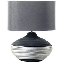 Beliani Lampe à poser LIMA Gris foncé