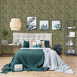 DUTCH WALLCOVERINGS Papier peint Joelle Vert et doré pas cher