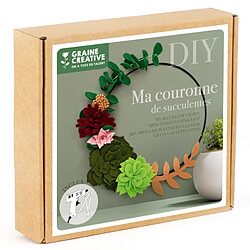 Graines Creatives Kit Ma couronne succulentes feutrine