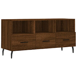 vidaXL Meuble TV chêne marron 102x36x50 cm bois d'ingénierie