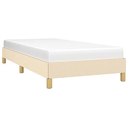 Avis Maison Chic Lit adulte - Lit simple Cadre de lit,Structure du lit Contemporain Crème 80x200 cm Tissu -MN28889