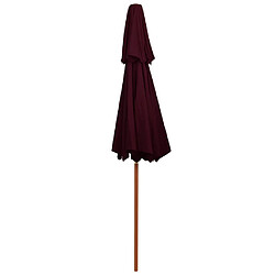 Acheter Helloshop26 Parasol double avec mât en bois 270 cm rouge bordeaux 02_0008443