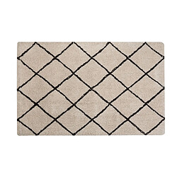 Acheter Beliani Tapis 140 x 200 cm beige et noir ADALAR