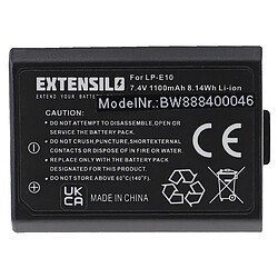 Vhbw EXTENSILO Batterie remplacement pour Canon LP-E10 pour appareil photo, reflex numérique (1100mAh, 7,4V, Li-ion)