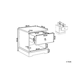 Avis Beliani Table de nuit à 1 tiroir Blanc GILBERT