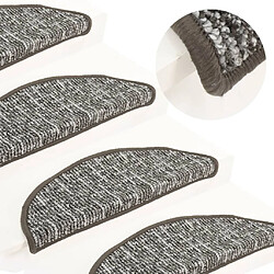 vidaXL Tapis de marches d'escalier 15 pcs Anthracite 56x17x3 cm