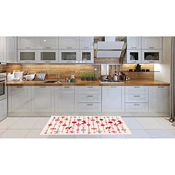 Alter Chemin de cuisine, 100% Made in Italy, Tapis antitache avec impression numérique, Tapis antidérapant et lavable, Modèle de Noël - Charita, cm 100x52