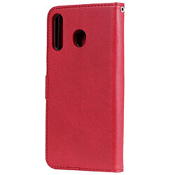 Avis Wewoo Housse Coque Pour Galaxy M30 Étui de protection à rabat horizontal de couleur unie avec support et fentes cartes et portefeuille et cadre photo et lanière rouge