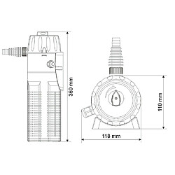 Acheter Helloshop26 Pompe de fontaine pour bassins 2000 litres par heure 45 watts UVC 9 watts clarificateur 16_0002030