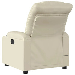 Acheter Maison Chic Fauteuil Relax pour salon, Fauteuil de massage inclinable électrique crème similicuir -GKD49937