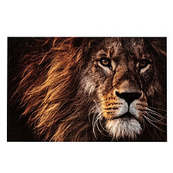 Dansmamaison Decoration Murale Lion Verre Trempe Marron