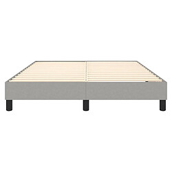 Acheter vidaXL Cadre de lit sans matelas gris clair 140x190 cm tissu