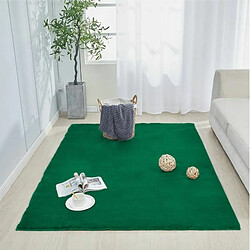 Sensoo Tapis décoratif pour salon, chambre à coucher, chambre d'enfant | Tapis moelleux | Moderne | Poils longs | Super doux | Qualité supérieure | Uni | Antidérapant (Vert, 100 x 150 cm)