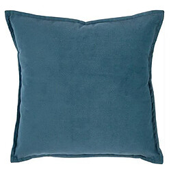 Pegane Lot de 2 coussins en polyester coloris bleu orage - Dim : L.45 x l.45 cm