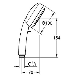 Grohe Douchette à main Tempesta Cosmopolitan Ø 100 2 jets - débit limité à 5 l/min