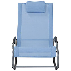 Beliani Chaise longue Tissu Bleu CAMPO pas cher