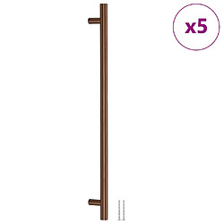 vidaXL Poignées d'armoire 5 pcs bronze 480 mm acier inoxydable