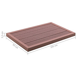 Acheter vidaXL Élément de plancher pour douche solaire Marron 101x63x5,5cm WPC