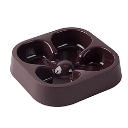 Universal Pet Slow Food Bowl aide à prolonger leur temps de manger-Marron