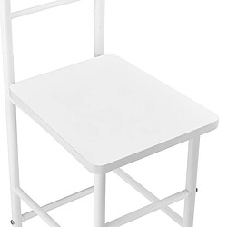 Acheter Helloshop26 Valet de chambre porte vêtements avec cintre et porte pantalons métal MDF 107 cm blanc 03_0006283