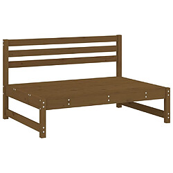 vidaXL Canapé central de jardin marron miel 120x80 cm bois pin massif