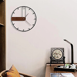 kit horloge vintage silencieux rétro mur noir en bois