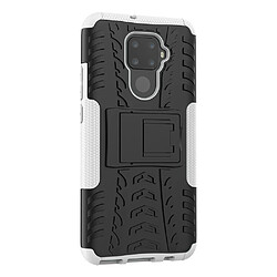 Wewoo Coque Renforcée Pour Huawei Nova 5i Pro Texture de pneu TPU + PC Antichoc avec support blanc