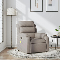 Maison Chic Fauteuil Relax pour salon, Fauteuil de massage inclinable Taupe Tissu -GKD24451