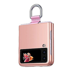 Universal Galaxy Z Flip 3 Boîtier d'électroplaste ultra mince Couverture PC de protection complète de haute qualité pour Samsung Galaxy Z Flip 3 5G 2021 Rose Gold