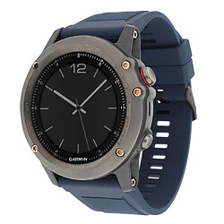 Bracelet en silicone 22mm souple avec boucle noire bleu foncé pour votre Garmin Fenix 5/5 Plus