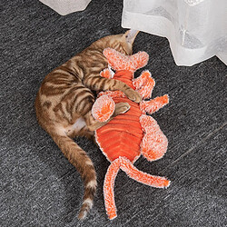 Jouet pour chien homard souple, jouet interactif pour chat homard en peluche de simulation électrique, pour chats d'intérieur, petits chiens