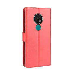 Avis Wewoo Housse Coque Etui à rabat horizontal pour Nokia 7.2 / 6.2 rétro Crazy Horse Textureavec supportlogements de cartes et cadre photo Rouge