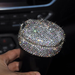 Universal Rhinestone Cendrier Portable Voiture Avec Lumière LED Cristal Diamant Cendrier Voiture Palette Palette Rangement Coupe Porte Pièces Auto Pour Fille |